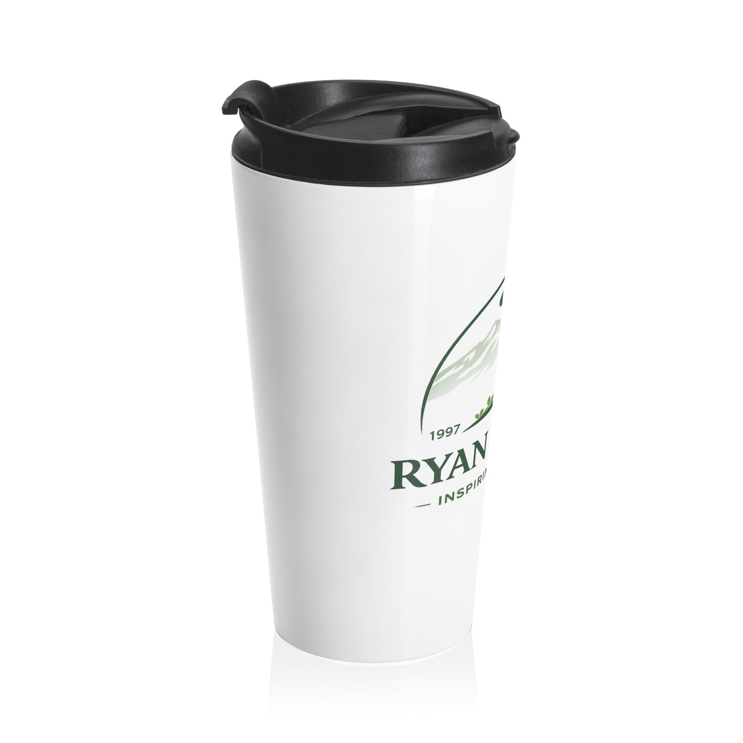 Dinosaur Logo Stainless Steel Travel Mug — Inspiring Kindness Design