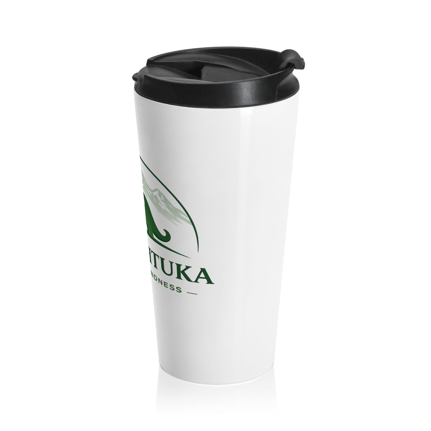 Dinosaur Logo Stainless Steel Travel Mug — Inspiring Kindness Design