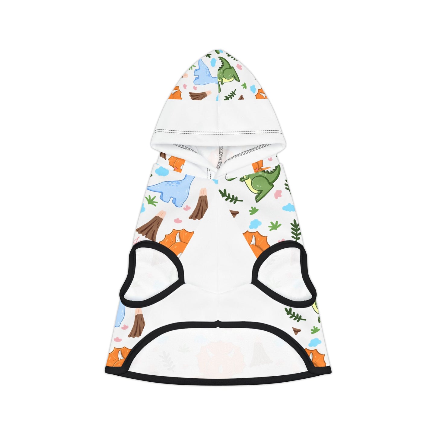 Dino Pals Pet Hoodie — Cute Cartoon Dinosaur Print Dog & Cat Hoodie
