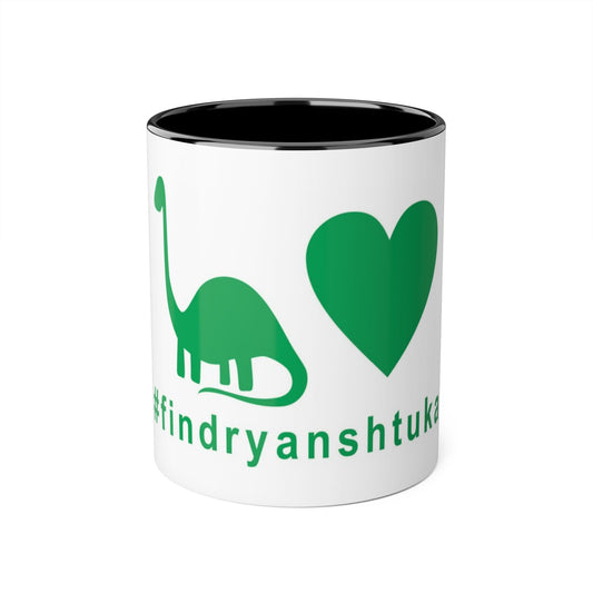 Find Ryan Dinosaur Heart Accent Mug — 11oz Coffee Cup