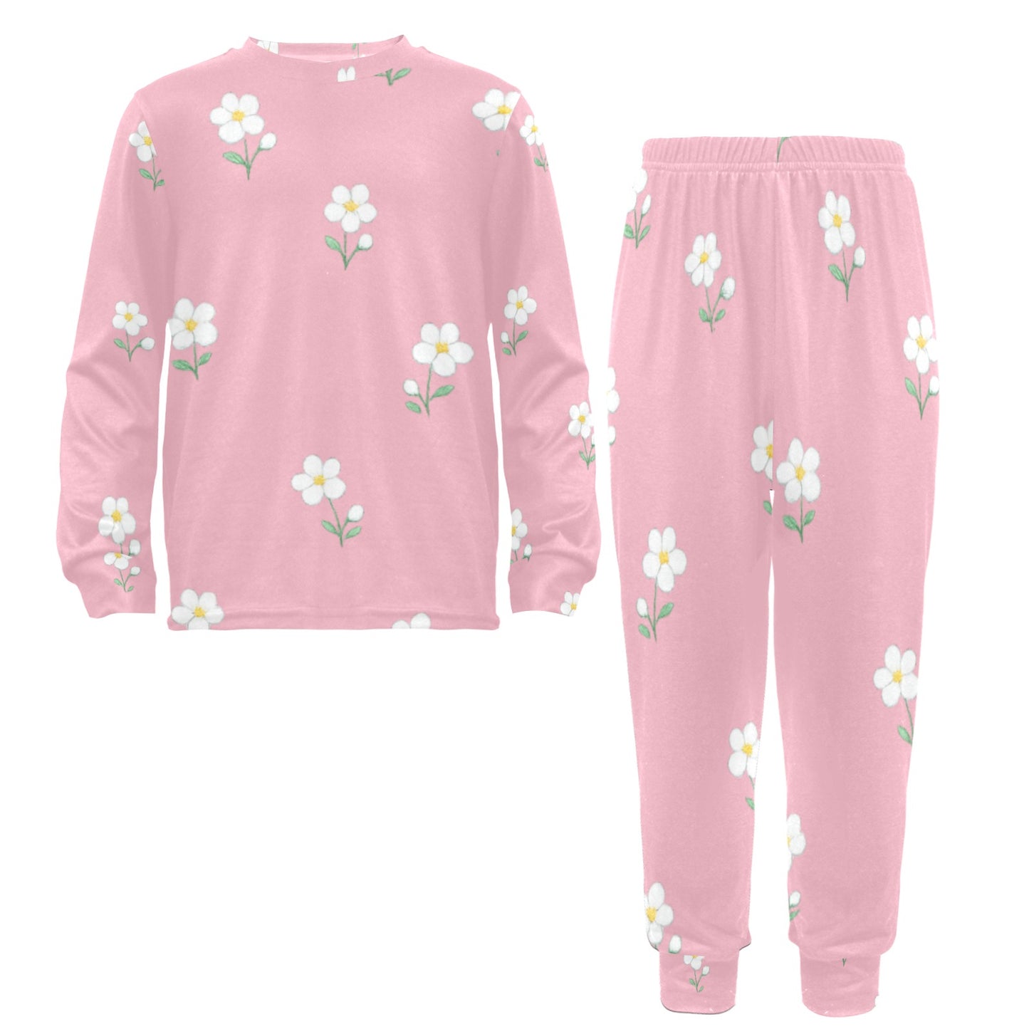 Blue Meadow Two Piece Pajama Set - Pink