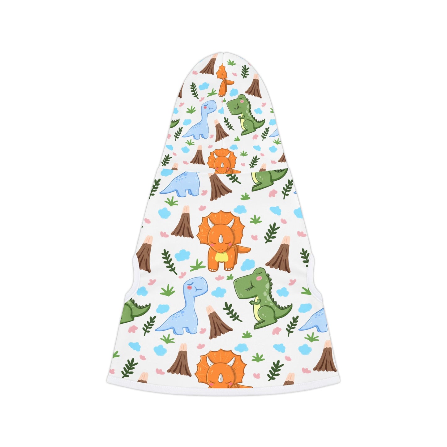 Dino Pals Pet Hoodie — Cute Cartoon Dinosaur Print Dog & Cat Hoodie
