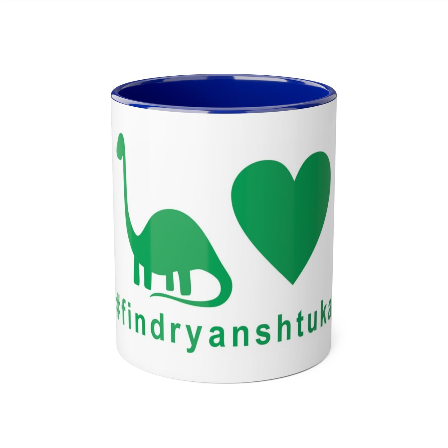 Find Ryan Dinosaur Heart Accent Mug — 11oz Coffee Cup