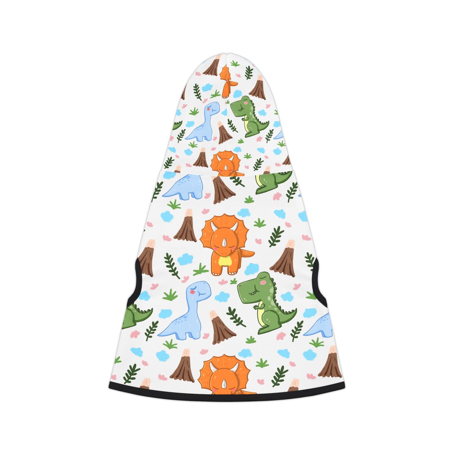 Dino Pals Pet Hoodie — Cute Cartoon Dinosaur Print Dog & Cat Hoodie
