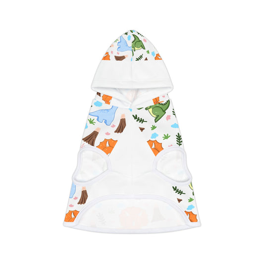 Dino Pals Pet Hoodie — Cute Cartoon Dinosaur Print Dog & Cat Hoodie